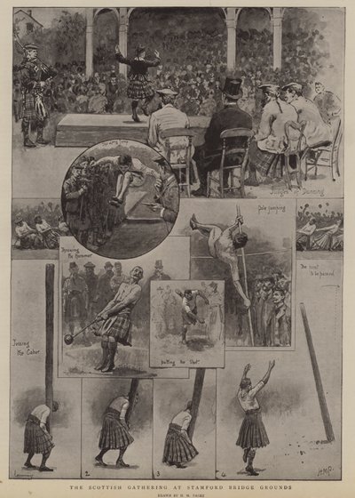 De Schotse Bijeenkomst bij Stamford Bridge Grounds door Henry Marriott Paget